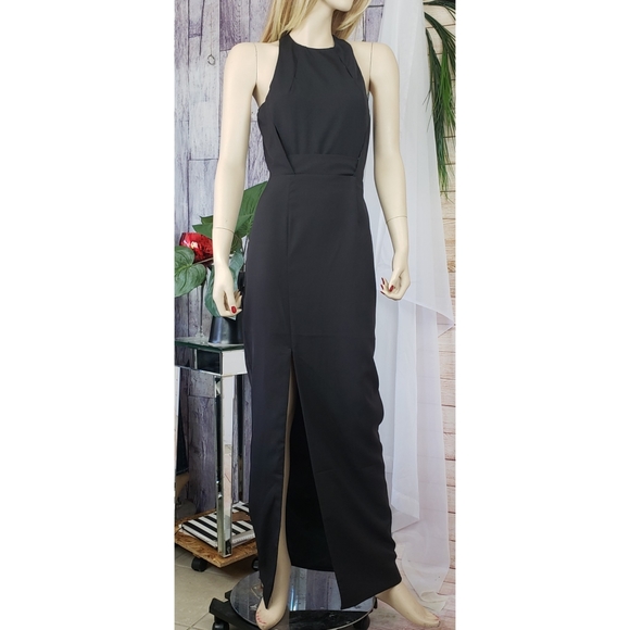 DO + BE Black Black Cut Out Maxi Dress Sleek and Gorgeous - Picture 9 of 10